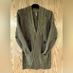 Free People Mixed stitch knit Cardigan XS